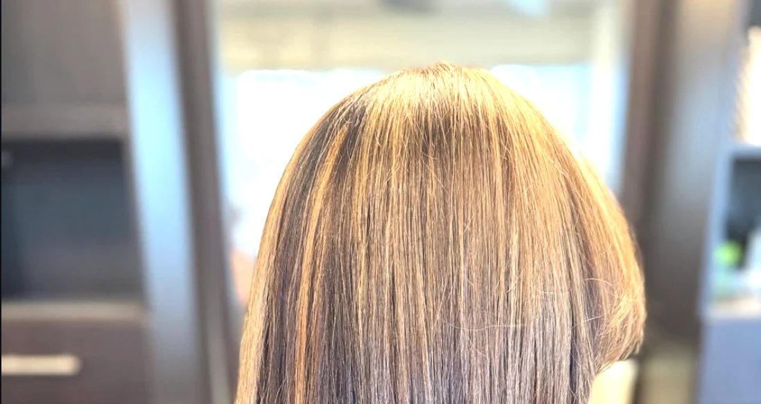 A finished blowout at HM Beauty Spa