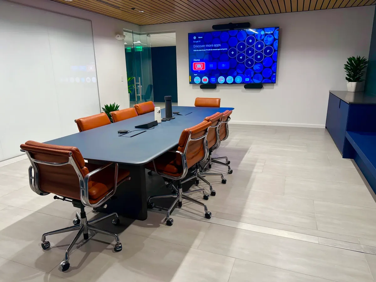 A corporate conference room built out by JMC Improvements